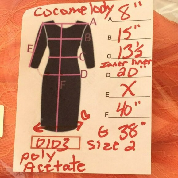 Cocomelody Size 2 Coral Sleeveless Dress Lace Chiffon Flowy Fairy Beachy Halter - Picture 13 of 13